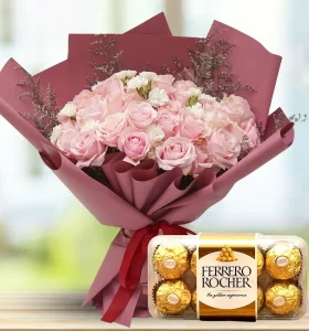 40-roses-bouquet-with-ferrero-rocher