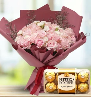 40-roses-bouquet-with-ferrero-rocher