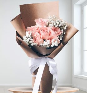 Bouquet Of Peach Roses