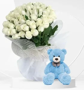 bouquet-of-40-white-roses-with-teddy