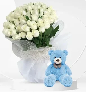 bouquet-of-40-white-roses-with-teddy