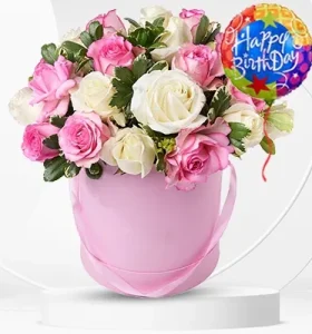 pink-white-roses-with-birthday-balloon